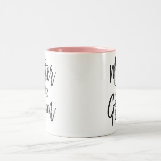 Mutter des Bräutigams | Skriptstil Custom Wedding Zweifarbige Tasse (Mittel)