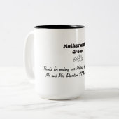 Mutter des Bräutigams Zweifarbige Tasse (Vorderseite Links)