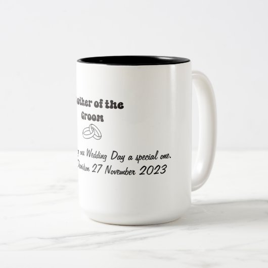 Mutter des Bräutigams Zweifarbige Tasse (VorderseiteRechts)