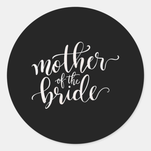 Mutter des Brautkleides Runder Aufkleber (Vorderseite)