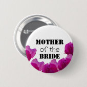 Mutter des Brautknopfes mit Rose Button (Vorne & Hinten)