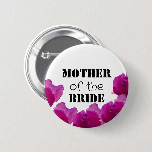 Mutter des Brautknopfes mit Rose Button (Vorne & Hinten)