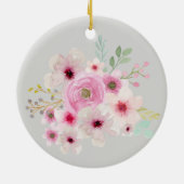 MUTTER DES Brautparty "Watercolor floral" Keramik Ornament (Hinten)