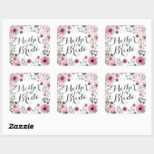 Mutter des Brautwatercolor-Aufkleber-Siegels Quadratischer Aufkleber (Blatt)