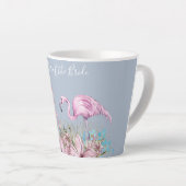 MUTTER DES BRIDE Blushing Flamingo Tropical Weddin Milchtasse (Rechte Ecke)