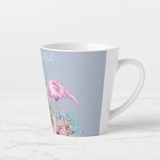 MUTTER DES BRIDE Blushing Flamingo Tropical Weddin Milchtasse (Rechts)