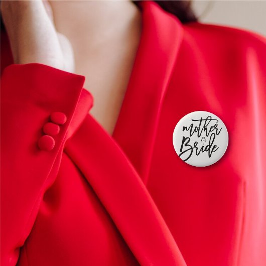 Mutter des Bride Brush Wedding Brautparty Button