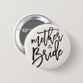 Mutter des Bride Brush Wedding Brautparty Button (Vorne & Hinten)