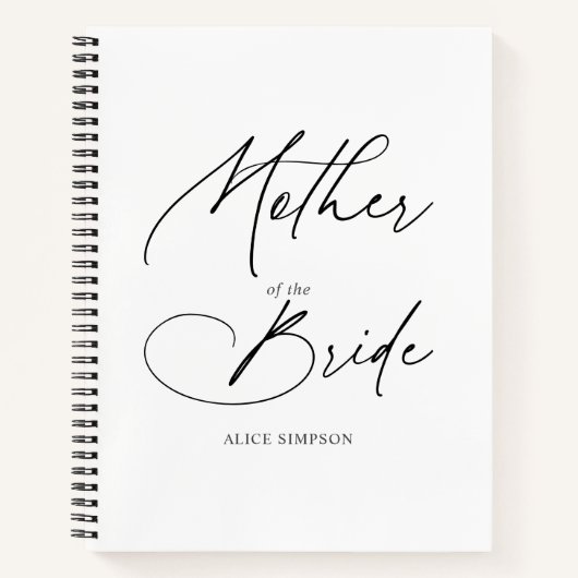 Mutter des Bride Chic Script-Notebooks Notizblock (Vorderseite)