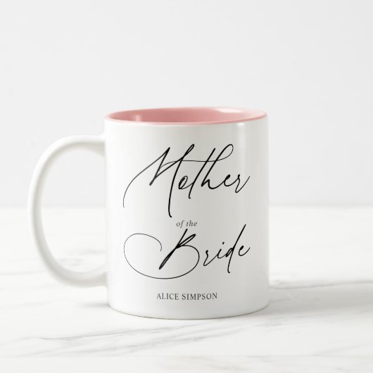 Mutter des Bride Chic-Skripts Zweifarbige Tasse (Links)