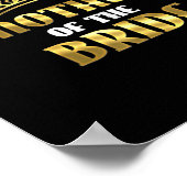 Mutter des Bride Cool Bridal Wedding Hen Party Poster (Ecke)