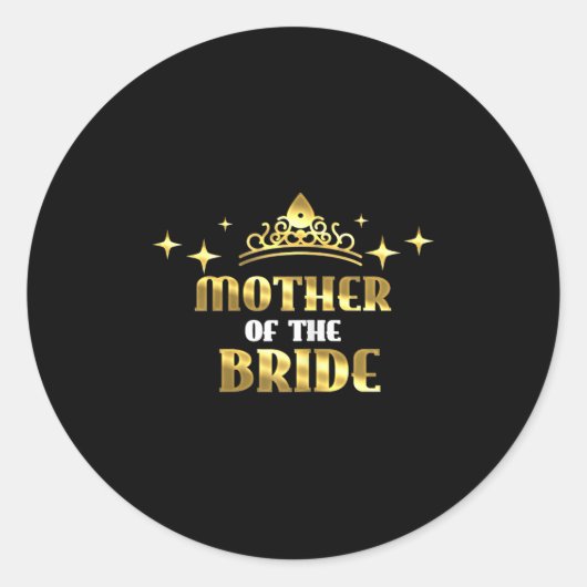 Mutter des Bride Cool Bridal Wedding Hen Party Runder Aufkleber (Vorderseite)