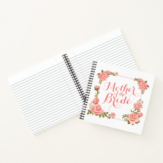 Mutter des Bride Elegant Wreath-Notebooks Notizblock (Innenseite)