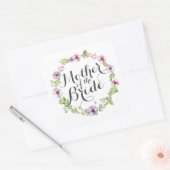 Mutter des Bride Elegant Wreath Sticker Siegel (Umschlag)