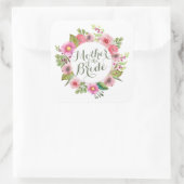 Mutter des Bride Elegant Wreath Sticker Siegel (Tasche)