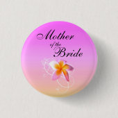 Mutter des Bride Frangipani Wedding Buttons (Vorderseite)