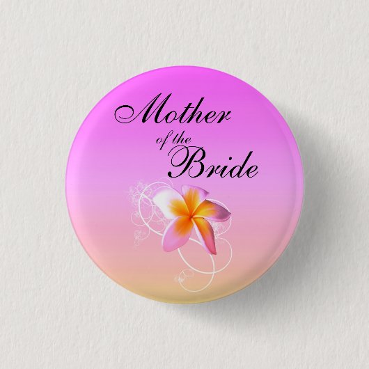 Mutter des Bride Frangipani Wedding Buttons (Vorderseite)