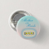 Mutter des Bride Frangipani Wedding Buttons (Vorne & Hinten)