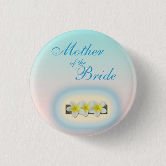 Mutter des Bride Frangipani Wedding Buttons (Vorderseite)