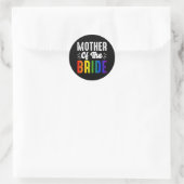 Mutter des Bride Gay Lesbian Hochzeitspass Runder Aufkleber (Tasche)