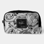 Mutter des Bride-Geschenkes elegantes Muster Monog Waschbeutel (Vorderseite)