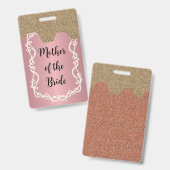 Mutter des Bride Hen Night Abzeichen Ausweis (Vorder- & Rückseite)