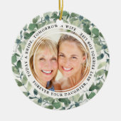 Mutter des Bride Keepake Gedicht-Fotos Keramik Ornament (Vorne)