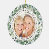 Mutter des Bride Keepake Gedicht-Fotos Keramik Ornament (Links)