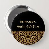 Mutter des Bride Leopard Print Individuelle Name V Button (Vorne & Hinten)