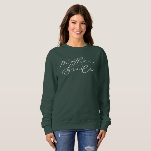 Mutter des Bride-Niedlich-Script-Brautparty Sweatshirt (Vorne ganz)