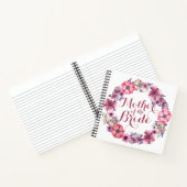 Mutter des Bride Pink Floral Wedding Gästebuches Notizblock (Innenseite)