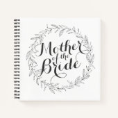 Mutter des Bride Simple Floral Wedding Notebook Notizbuch (Vorderseite)