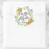 Mutter des Bride Watercolor Weddin Sticker Siegel (Tasche)