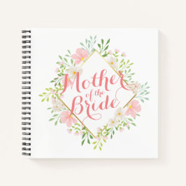 Mutter des Bride Watercolor Wedding Gästebuches Notizbuch