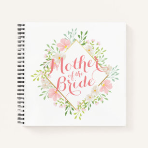 Mutter des Bride Watercolor Wedding Gästebuches Notizbuch