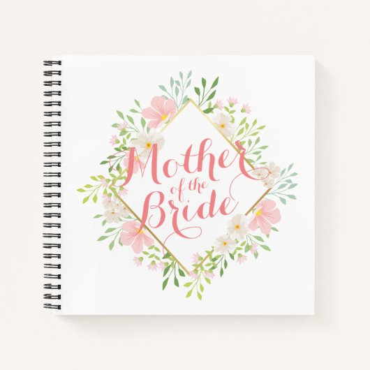 Mutter des Bride Watercolor Wedding Gästebuches Notizbuch (Vorderseite)
