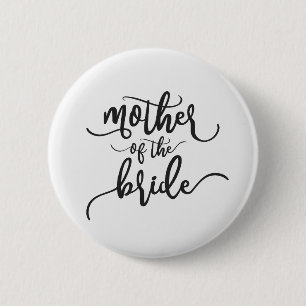 Mutter des Bride Wedding Calligraphy Buttons Butto