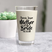 Mutter des Bridenamens Glass Wedding Elterngeschen Glas