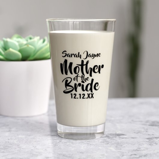 Mutter des Bridenamens Glass Wedding Elterngeschen Glas