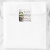 Mutter des britischen Gedichts - Wedding Bouquet 2 Quadratischer Aufkleber (Tasche)