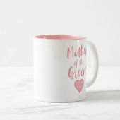 Mutter des eleganten rosa Groom-Skripts Zweifarbige Tasse (VorderseiteRechts)