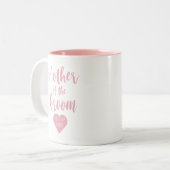 Mutter des eleganten rosa Groom-Skripts Zweifarbige Tasse (Vorderseite Links)