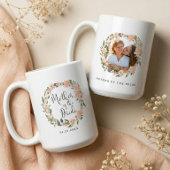 Mutter des Fotos der Blumenflora Kaffeetasse