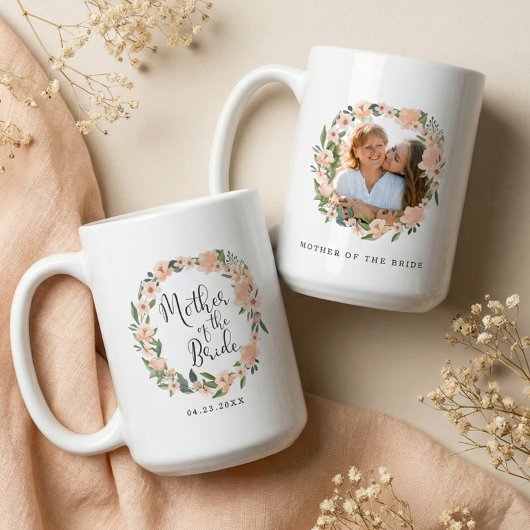 Mutter des Fotos der Blumenflora Kaffeetasse