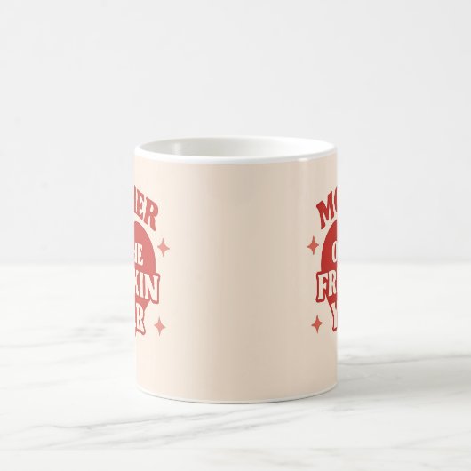 Mutter des Freakin-Jahres Kaffeetasse (Mittel)