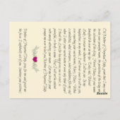 Mutter des Gebetskarten für die ununterbrochene Hi Postkarte (Rückseite)