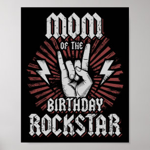 Mutter des Geburtstags-Rockstars passendes Rocker- Poster
