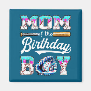 Mutter des Geburtstagsjungen Baseball Eis Drip Ma Magnet