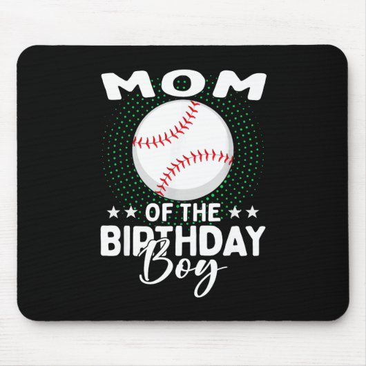 Mutter des Geburtstagsjungen Baseballspieler Gebur Mousepad (Vorne)