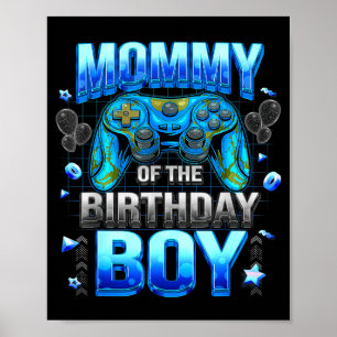 Mutter des Geburtstagsjungen Cooler Gamer Lustiges Poster